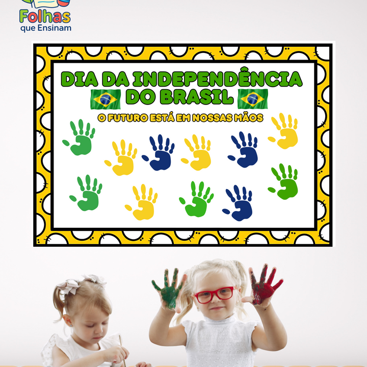 Mural coletivo independência do Brasil