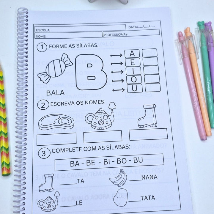 Apostila sílabas simples com textos
