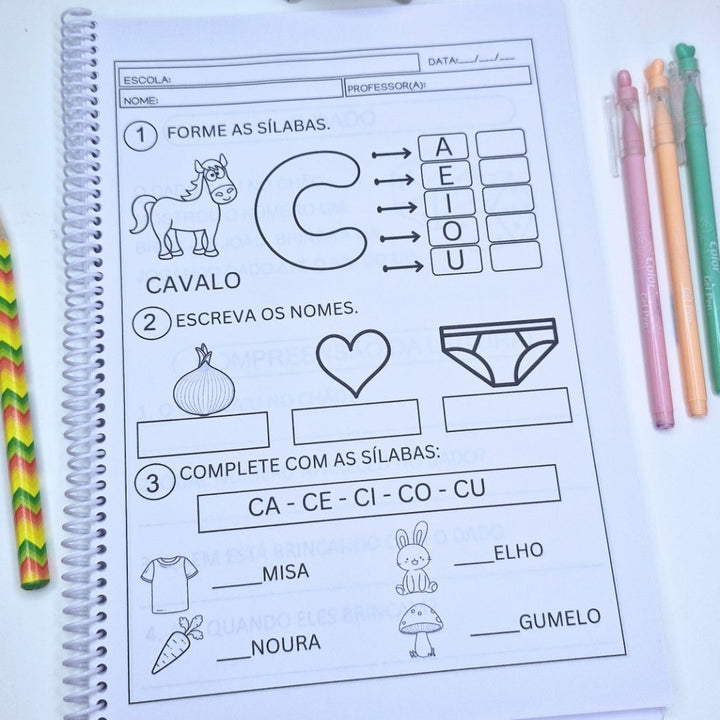 Apostila sílabas simples com textos