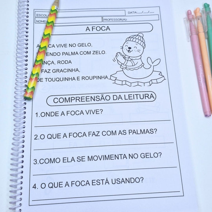 Apostila sílabas simples com textos