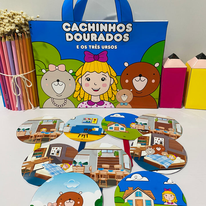Sacola de história cachinhos dourados