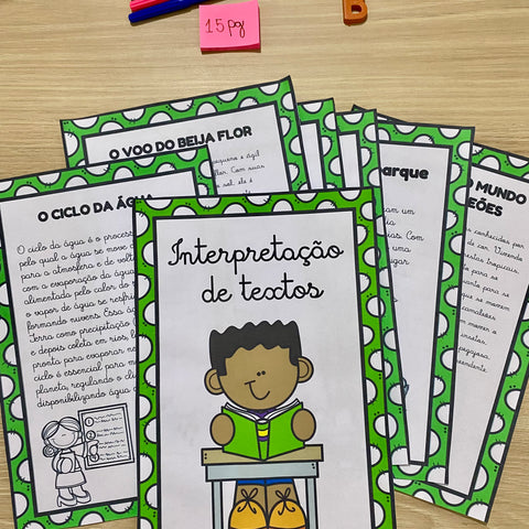 Interpretação de textos letra cursiva