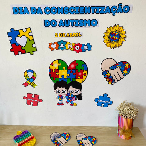 Painel conscientização sobre o autismo